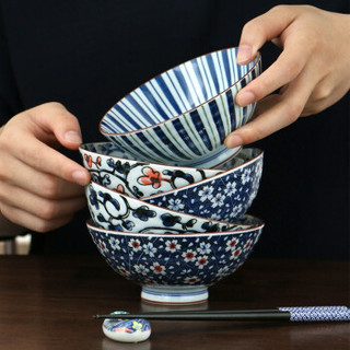 Mino Yaki 美浓烧 高脚陶瓷碗 5.5寸