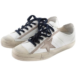 GOLDEN GOOSE DELUXE BRAND 女士圆头系带低帮休闲小脏鞋G32WS639.TEX 白色38