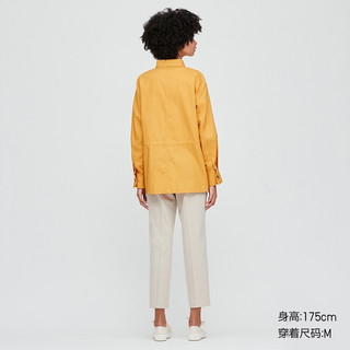 UNIQLO 优衣库 427065 女士麻棉衬衫式夹克