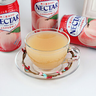 日本进口饮料不二家NECTAR桃味果汁饮料白桃汁果味饮料350g 6瓶