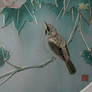 铜师傅 装饰铜雕画 《花下歌者》