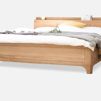 VISAWOOD 维莎原木 半岛系列 wg0496-y 全实木箱体床 原木色（1500*2000mm）