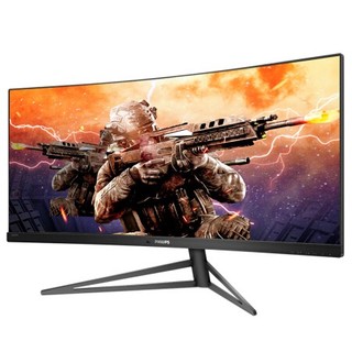 PHILIPS 飞利浦 猛腾系列 345M1CR 34英寸 VA 曲面 FreeSync 显示器 (3440*1440、144Hz、119%sRGB、HDR10)