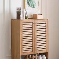原始原素 富士系列 B3094 现代简约鞋柜 原木色（800*350*1120mm）