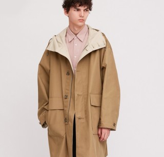 uniqlo优衣库男士纯色连帽大衣426033驼色m