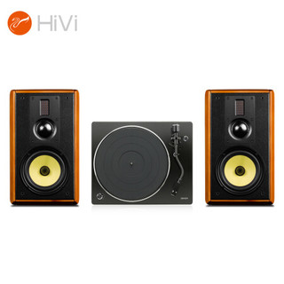 惠威（HiVi）M3AMKII 天龙（DENON）DP-400木质书架有源蓝牙音响 音箱 Hi-Fi 高音质黑胶播放机