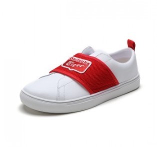 LAWNSHIP 2.0 男女款复古运动小白鞋 37.5 白配红色