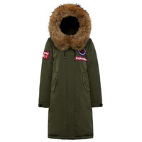 BOSIDENG 波司登 女士中长款连帽拉链长袖羽绒服B80142150 浅军绿160/84A