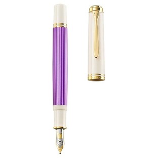 Pelikan 百利金 特别版活塞式钢笔 M600 紫白色 笔尖F