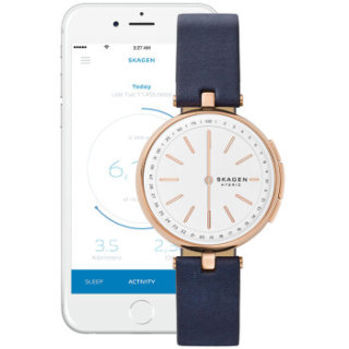 诗格恩(Skagen)手表 第4代新品时尚欧美智能腕表女表 皮带石英智能机芯 京东自营2018新款SKT1412