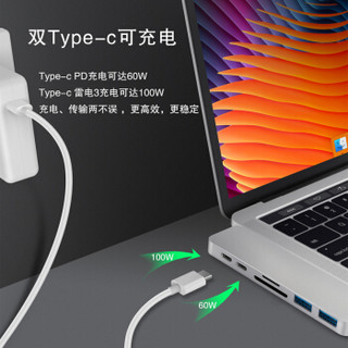 HyperDrive MacBook Pro Air转换器type-c扩展坞苹果电脑笔记本配件usb c hub拓展坞雷电3转接头hdmi读卡器