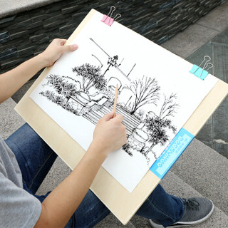 博格利诺（BOGELINUO）素描画板画架儿童写生画板美术木质绘图板8K椴木画板