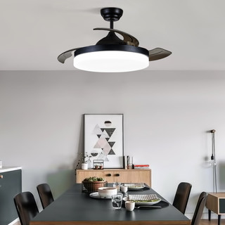 隐形风扇灯吊扇灯餐厅客厅卧室家用一体带电风扇北欧灯具电扇吊灯