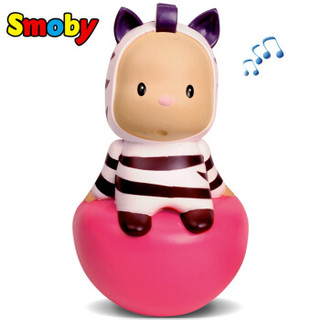 法国Smoby幼儿不倒翁玩具  0-1-2岁婴儿新生儿摇铃 儿童启蒙早教益智玩具 斑马 周岁礼物