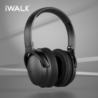 iWALK爱魔Amour Airset头戴式蓝牙耳机智能主动降噪无线隔音适用华为苹果手机电脑通用耳麦 黑色
