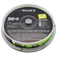索尼（SONY）DVD+R 光盘/刻录盘 16速4.7G 桶装10片 空白光盘