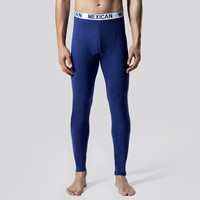 稻草人秋裤男棉毛裤男士打底裤单件衬裤线裤秋冬薄款保暖裤 82909宝蓝-明筋款 XXXL