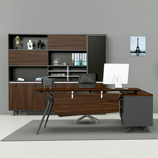佳匠 办公家具老板桌总裁桌现代简约大班台办公桌 经理桌1.8米