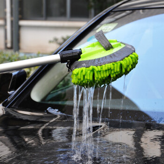 悦卡（YUECAR）三段式通水刷 雪尼尔加长杆洗车掸子 擦车拖把 洗车工具
