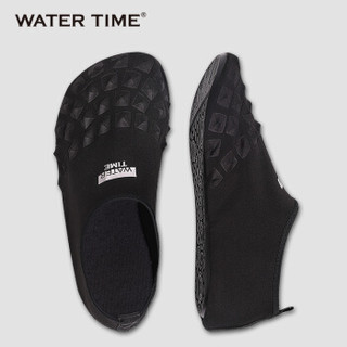 WATERTIME 蛙咚 潜水鞋 袜 男女成人速干透气多功能防滑浮潜鞋沙滩潜水鞋 黑色（小logo） M(37/38)