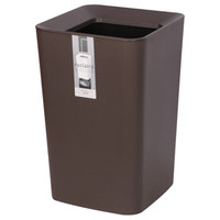 阿司倍鹭（ASVEL）日本进口家用垃圾桶 客厅厨房卫生间垃圾筒 双层收纳 方形棕色 6212
