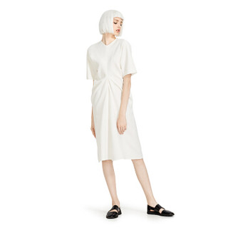 设计师品牌 LUCIEN WANG 白色褶饰连身长裙 白色 M