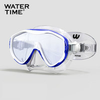 WaterTime/蛙咚 潜水镜 浮潜潜水面具 成人水镜装备大框蛙镜 蓝色