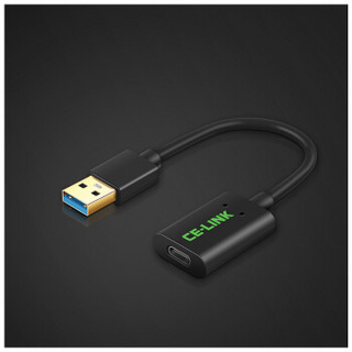 CE-LINK USB3.0公转Type-C母转接线  适用于三星MU-PT250B/CN 转接线  黑色 0.1米 4242
