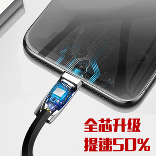 凯利亚 Type-C数据线 安卓USB-C手机充电器线 锌合金黑色1.2米 通用华为/OPPO/Vivo/魅族/荣耀/三星S9/小米8