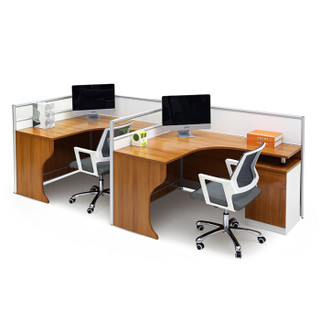 金海马/kinhom 传奇系列 办公桌 组合职员桌 屏风卡位 员工位 2.8米F型两人位（含柜）7288-88302