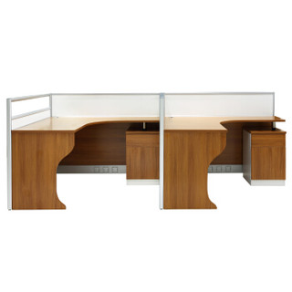 金海马/kinhom 传奇系列 办公桌 组合职员桌 屏风卡位 员工位 2.8米F型两人位（含柜）7288-88302
