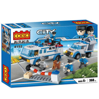 积高（COGO）新城市系列积木之警车 塑料玩具拼插积木 儿童生日节日礼物368片 4152-B01礼物