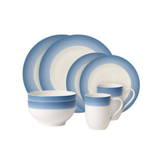 唯宝Villeroy&Boch溢彩人生系列进口餐具套装陶瓷中餐碗盘欧式家用餐具组合2人份8头冬日蓝