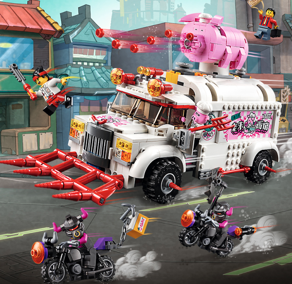 lego乐高悟空小侠系列80009朱大厨移动钉耙车