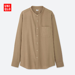 UNIQLO 优衣库 421166 男士斜纹立领衬衫