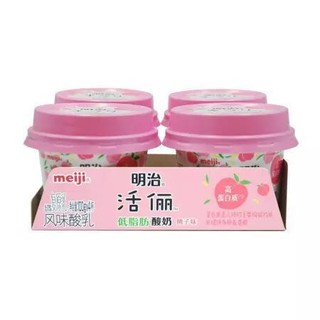 meiji 明治  桃子味 酸奶 100g*4 盒 *18件