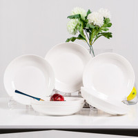 移动专享：DiXi 帝喜  陶瓷碟子菜盘 纯白 6个装