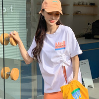 韩都衣舍 OM80785 韩版字母印花短袖T恤