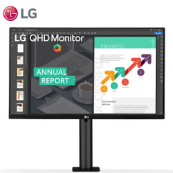 LG 乐金 27QN880-B 27英寸 IPS显示器 (2K、75Hz、HDR10、60W Type-C供电)