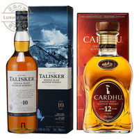 TALISKER 泰斯卡 苏格兰威士忌 泰斯卡10年 700ml+黑石卡杜12年 700ml