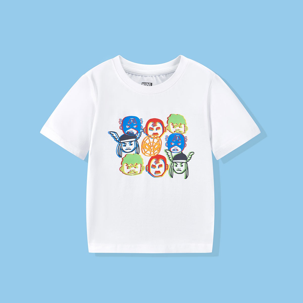 mini peace 太平鸟童装 男童漫威胶印短袖t恤