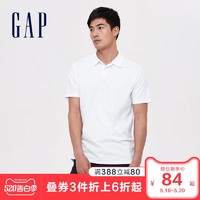 Gap男装柔软舒适短袖POLO衫夏季530908 2020新款基础款纯色上衣 *3件