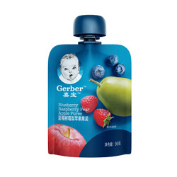 Gerber 嘉宝 蓝莓树莓梨苹果果泥 90g