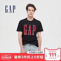 Gap男装渐变徽标圆领短袖T恤夏季579588 2020新款时尚情侣款上衣