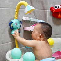 宝宝洗澡玩具儿童喷水戏水女孩婴儿游泳幼儿男孩电动喷头大象花洒