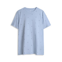 Gap男装舒适圆领短袖T恤夏季550542 2020新款时尚印花上衣打底衫