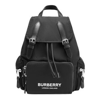 博柏利/巴宝莉 BURBERRY 女士黑色尼龙休闲双肩包 80212611