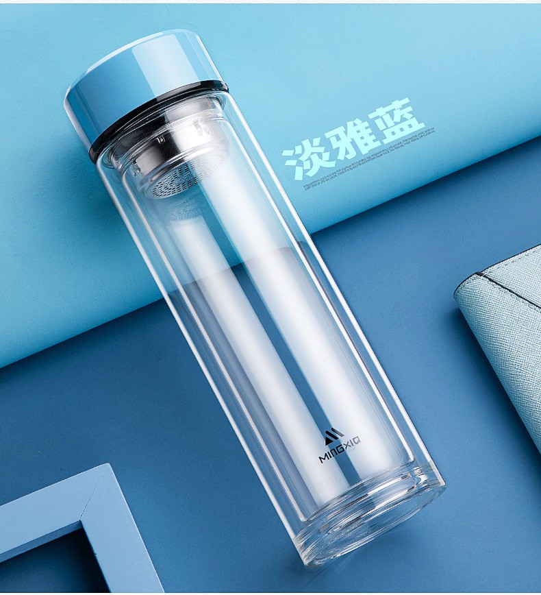 明霞 双层玻璃杯 350ml