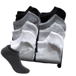 南极人袜子男纯色休闲商务棉袜男士袜子舒适透气中筒袜10双装