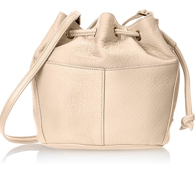 歌涵 COLE HAAN Felicity Mini Drawstring 女士真皮单肩包 粉白